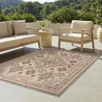 Tapiso Tapis Tapis YUCANA Outdoor Beige Balcon Résistant aux UV 200 x 300 cm