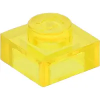 LEGO : 100 plaques trans-jaunes 1x1