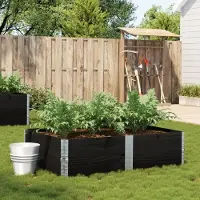 Prolenta Maison Exclusive - Jardinière noir 150x100 cm bois massif de pin