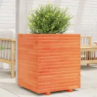 Prolenta Maison Exclusive - Jardinière cire marron 60x60x72 cm bois de pin massif