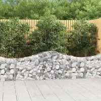 Prolenta Maison Exclusive - Paniers à gabions arqués 3 pcs 200x30x60/80 cm Fer galvanisé