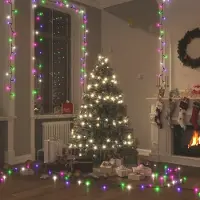 The Living Store Guirlande lumineuse à LED 1000 LED pastel multicolore 100 m PVC