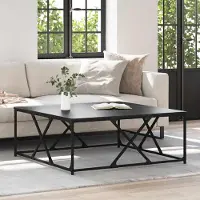Prolenta Maison Exclusive - Table basse aspect chêne noir 100 x 100 x 40 cm Matériau dérivé du bois