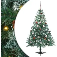vidaXL Pratique Arbre de Noël artificiel Vert 150 cm PVC et acier - Arbres de Noël artificiels ,mobilier design 9502778 2parcel