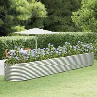 Prolenta Maison Exclusive - Lit surélevé de jardin Argenté Acier enduit de poudre
