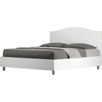 Ityhome - Lit coffre 160x200 frêne blanc Dores