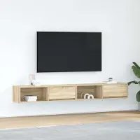 Syfax Meubles TV 2 pcs chêne sonoma 100x31x25,5 cm bois d'ingénierie