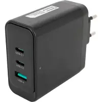 PowerSmart 100W 3 Port GaN Chargeur rapide PD pour MacBook Pro/Air, iPad, Laptop, iPhone,17/16/15/14, Galaxy S25, Pixel
