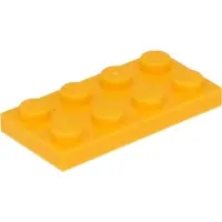 LEGO : 50 Plaques, Größe 2x4 Noppen in sehr hellem Orange