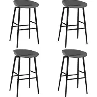 Prolenta Maison Exclusive - Lot de 4 tabourets de bar, gris