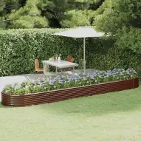 Prolenta Maison Exclusive - Jardinière surélevée en acier galvanisé 507 x 100 x 36 cm, marron
