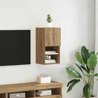 Prolenta Maison Exclusive - Meuble TV mural, dimensions : 30,5 x 30 x 60 cm, en chêne massif artisanal