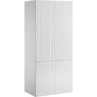 Dmora Caiazzo - Armoire 2 Portes, 90x199h cm Blanc, Porte-manteaux
