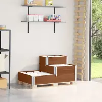 Prolenta Maison Exclusive - Rehausse pour palette triple marron 120 x 80 cm en pin massif