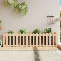 Prolenta Maison Exclusive - Jardinière surélevée design clôture à lattes 200 x 50 x 50 cm Bois massif de pin