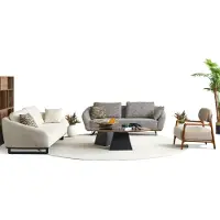 AEA Fauteuil trois places Canapé Tissu Canapé rembourré 3+3+1+1 JVmoebel