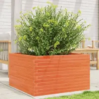 Prolenta Maison Exclusive - Bac à plantes brun ciré 80x80x45,5 cm Bois massif Pin