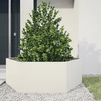 Prolenta Maison Exclusive - Bac à plantes blanc hexagonal 138x120x45 en acier