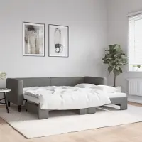 Prolenta Maison Exclusive - Canapé-lit convertible gris foncé 80 x 200 cm, tissu
