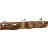 Prolenta Maison Exclusive - Meuble TV avec lumières LED vieux bois bois d'ingénierie