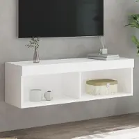 Prolenta Maison Exclusive - Meuble TV avec éclairage LED Blanc 100x30x30 cm