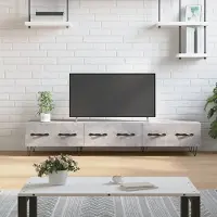Prolenta Maison Exclusive - Meuble TV gris béton 150x36x30 cm Matériau dérivé du bois