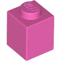 LEGO 100 pièces 3005 brique 1x1 partie briques de base 100 rose foncé