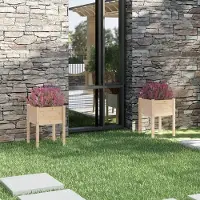 Prolenta Maison Exclusive - Bac à plantes 2 pièces 50x50x70 cm Bois massif Pin