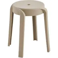 HOME DELUXE Tabourets NIVO – Empilables, beige (lot de 8) | Tabourets peu encombrants pour la cuisine, le salon et le jardin