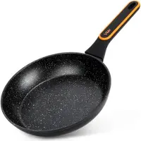 By Lille Vilde | Poêle à frire antiadhésive - 24 cm - Revêtement granit - Sauteuse - Induction/Gaz - Noir - antiadhésif - TERRUNA
