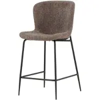 Furnlux Classic FURNLUX Tabouret de bar Modesto Brown Und Black 48cm / Hauptfarbe : Braun / Abmessungen : 48 x 51 x 98 cm
