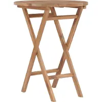 Syfax Table pliable de jardin 60 cm Bois de teck solide