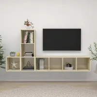 Prolenta Maison Exclusive - Ensemble de meuble TV 3 pcs Chêne sonoma Bois d'ingénierie