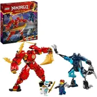 LEGO NINJAGO Le Robot Élémentaire du Feu de Kai, Jouet Ninja Personnalisable, Minifigurines Kai et Zane, 71808