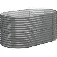 Syfax Lit surélevé de jardin Acier galvanisé 152x80x68 cm gris