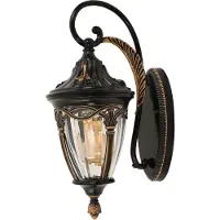 StarTech.com Applique murale - Lampe murale classique - Aluminium, 220 V CA, non gradable, une seule flamme, surface d'éclairage 5-10 m² - Marron