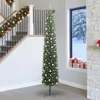 vidaXL Style élégant Sapin de Noël artificiel avec 300 LED avec support Vert 270 cm FR1271917