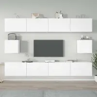 Prolenta Maison Exclusive - Ensemble de meubles TV 6 pcs Blanc Bois d'ingénierie