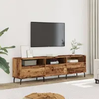 Prolenta Maison Exclusive - Meuble TV aspect bois ancien 150x30x44,5 cm Matériau dérivé du bois