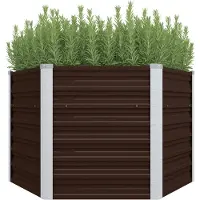 Prolenta Maison Exclusive - Potager surélevé marron 129 x 129 x 77 cm Acier galvanisé