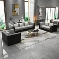 AEA Sofagarnitur Graue Couch Textil Medusa Stoffsofa Couchen Sofa Möbel 3tlg