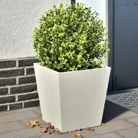 Prolenta Maison Exclusive - 2 bacs à plantes blancs 40 x 40 x 40 cm en acier