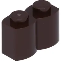 LEGO 1x2 Pallisade - 50 pièces Marron foncé