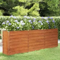 Prolenta Maison Exclusive - Jardinière surélevée « Rostig » 240 x 40 x 77 cm en acier Corten