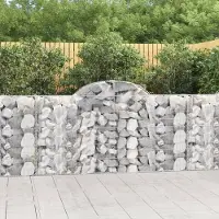 Prolenta Maison Exclusive - Paniers à gabions arqués 3 pcs 200x30x100/120 cm Fer galvanisé