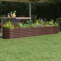 Prolenta Maison Exclusive - Lit surélevé de jardin Acier galvanisé marron