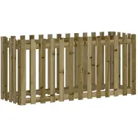 vidaXL Lit surélevé Design clôture à lattes 150x50x70 cm Bois de pin imprégné