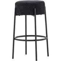 Furnlux Classic FURNLUX Tabouret de bar Tucson Noir 50cm / Hauptfarbe : Schwarz / Abmessungen : 50 x 50 x 70 cm