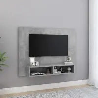 Prolenta Maison Exclusive - Meuble TV gris béton 120x23,5x90 cm Matériau dérivé du bois