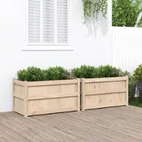 Prolenta Maison Exclusive - 2 bacs à plantes en pin massif